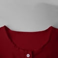 thumbnail image 3 of cocolona Summer Puff Sleeve Tops for Women Crew Neck Button Pleated Shirts Dressy Casual Loose Blouses, 3 of 6