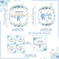 thumbnail image 2 of Blue Themed Baby Shower Party Plates & Napkins Set - Sweet Arrival Decorations, 2 of 8