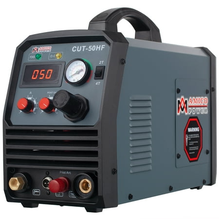 Amico CUT-50HF, 50 Amp Non-touch Pilot Arc Plasma Cutter, 100-250V Wide Voltage, 1/2 in. Clean Cut -  Amico Power