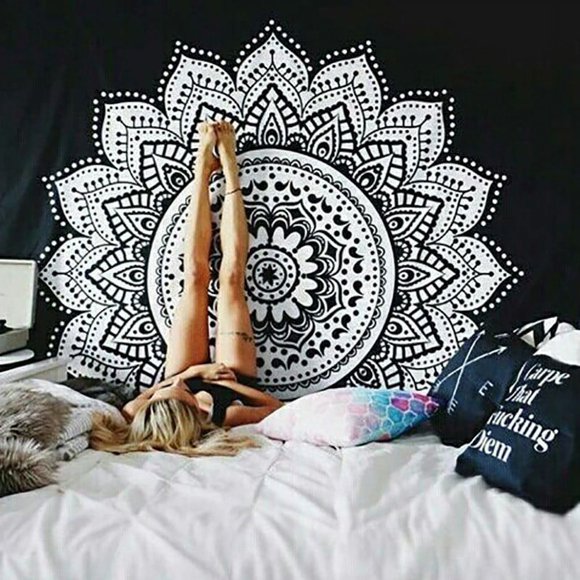 E-Trad Boho Mandala Tapestry Hippie Wall Hanging Room Bedspread Mat Home Decor