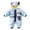 Blue, variant on Toddler Boys Girls Snowsuit Zipper Front Cute Cartoon Dog Winter Coat Warm Hooded Jumpsuit for Cold Weather