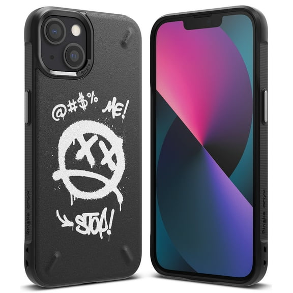 Ringke Onyx Design Case Compatible with iPhone 13, Tough Rugged TPU Heavy Duty Design Back Cover - Graffiti