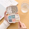 thumbnail image 4 of Caja organizadora de pastillas Caja Contenedor 3 PC Tamaño de viaje Lindo Pequeño Diario Medicina Almacenamiento personal Portátil Mini 7 días Semanal Vitamina Compacta Estética, 4 of 5