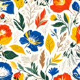 thumbnail image 2 of Floral Printed Queen Comforter Set with Sheets Lightweight Piece Bed in A Bag Comforter Set Vintage Yellow and Grey Flower Pattern Farmhouse Bedding Set, 2 of 8