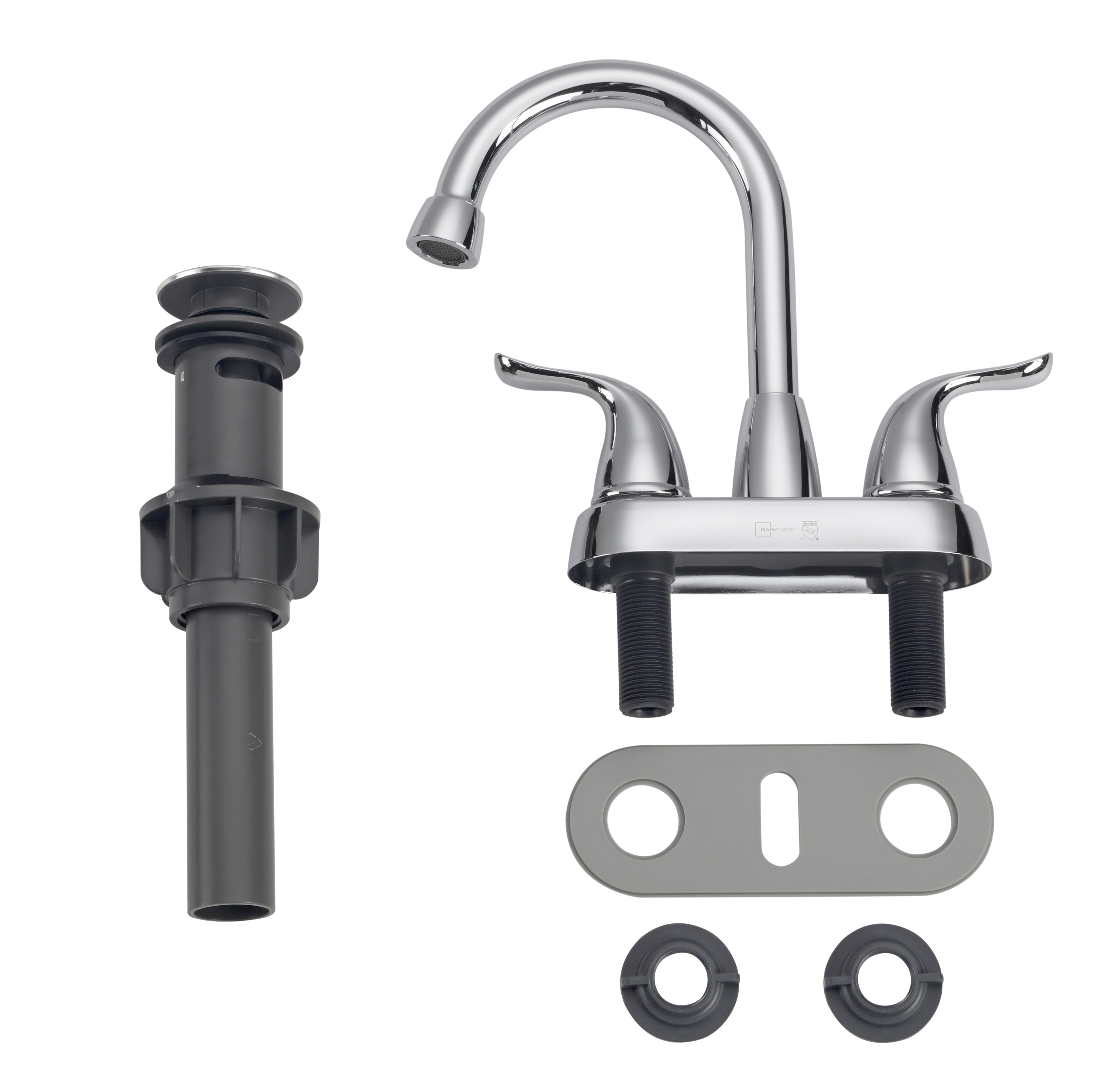 Mainstays 4 Inch Centerset Bathroom Faucet Chrome Dual Handle photo 5