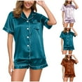 thumbnail image 2 of Fengactive Women's Pajama Set 2-Piece Sleepwear Loungewear Button Down Short Sleeve Soft PJ Set, 2 of 7