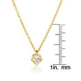 thumbnail image 5 of ELYA Women's Cubic Zirconia Open Diamond-Shaped Gold Plated Steel Necklace - 18", 5 of 5