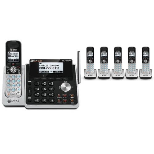 Teléfono inalámbrico AT&T TL88102 + (5) TL88002 con sistema de respuesta
