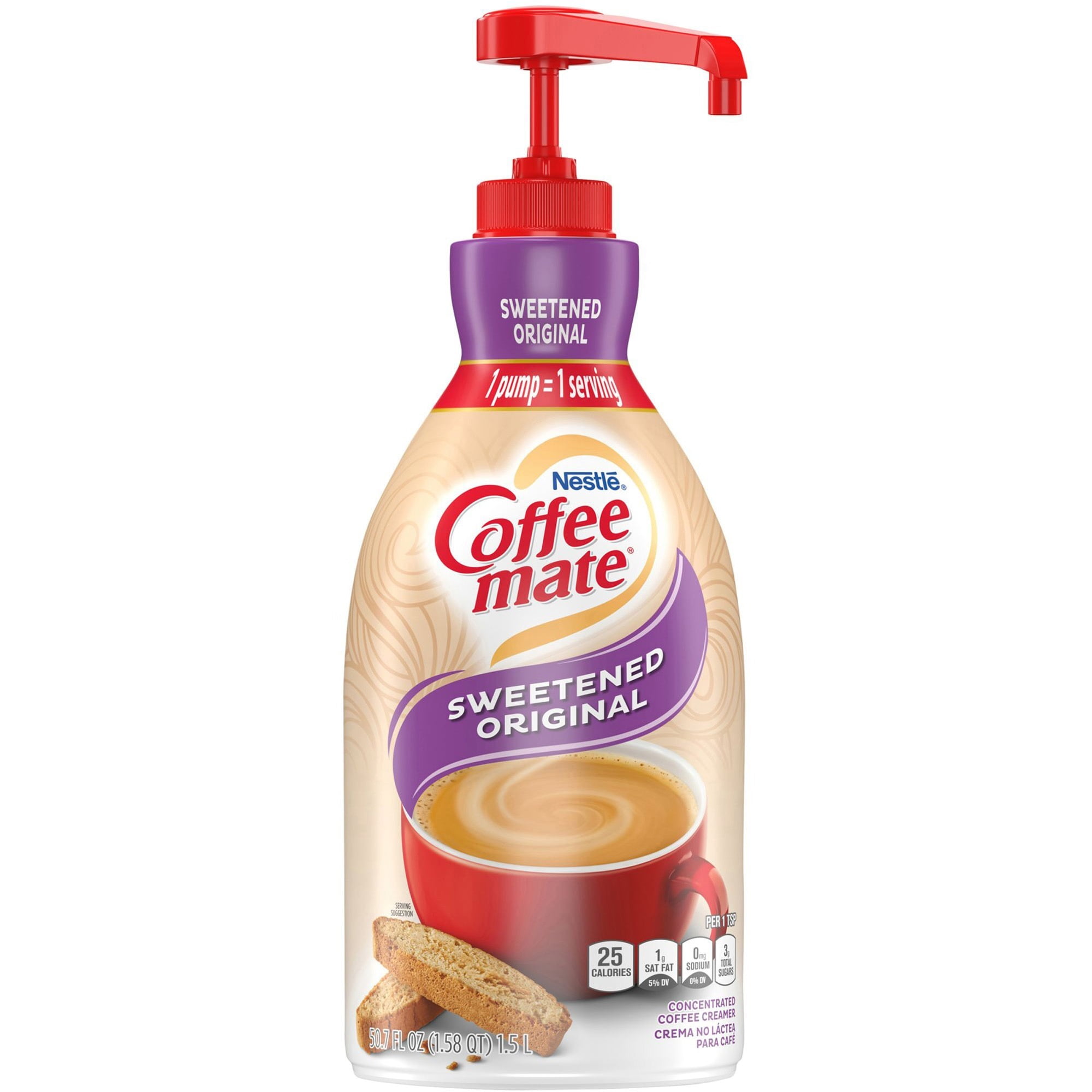 Coffee mate, NES13799CT, Coffee Creamer Sweetened Original 1.5L