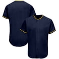 thumbnail image 2 of Camiseta de béisbol de moda en blanco, lisa, con botones, transpirable, suave, para hombres/niños, para juegos al aire libre/fiestas, talla grande, cualquier color, 2 of 5