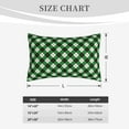 thumbnail image 4 of Susaid Green Argyle Plaid Print Pillowcases Multiple Size, Pillow Cover Super Soft Envelope Closure Standard Pillow Case-16"x24", 4 of 6