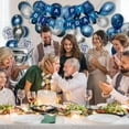 thumbnail image 7 of 50th Birthday Decorations for Men, Navy Blue Silver Garland Kit Birthday Balloons Party Decorations with 50th Happy Birthday Banner, Confetti Number 50 Foil Balloons, 7 of 7