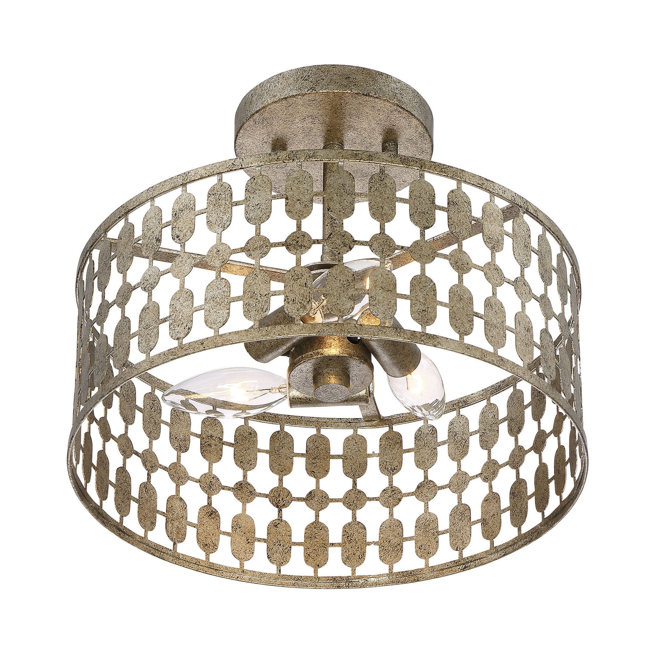 Trade Winds Lighting 3-Light Ceiling Light In Antique Gold