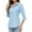 Light Blue, variant on Zeagoo Women Work Shirts Button Down Three Quarter Sleeve Short Sleeve Office Blouses for Women