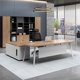 thumbnail image 3 of Executive Luxury Office Desk Standing Storage Bedroom Workstation Office Desk Writing Scrivanie Per Computer Modern Furniture My Lux Decor Round, 3 of 12