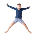 thumbnail image 2 of Rash Guard Rugged Butts, manga larga, azul marino, para niños de 6 a 12 años, 2 of 10