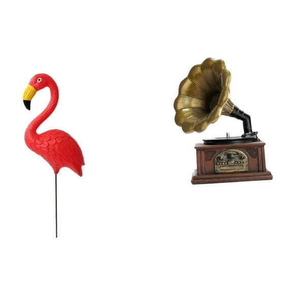 Estatua de estaca de jardín,Adorno de flamenco para jardín,patio,porche,Estatua vintage,Estatua vintage de resina,figura artesanal,Escultura coleccionable,adorno artesanal de resina para el