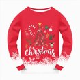 thumbnail image 5 of sdbrld Kids Boys Fall Winter Pajamas Christmas Long Sleeve Sleepwear Xmas Clothes and Pj's Pants 2 Piece Outfit Sets Red Sizes 5-6 Years, 5 of 5