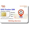 $50 GSM SIM Card for GPS Tracking Devices - Pet Kid Senior Vehicle Tracker - 180-Day Wireless Service
