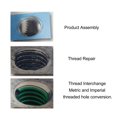 thumbnail image 4 of Thread Repair Installation Kit, 34Pcs Metric Thread Repair Kit Portable  For Soft Material, 4 of 8