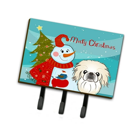 

Carolines Treasures BB1841TH68 Snowman with Pekingese Leash or Key Holder Triple multicolor