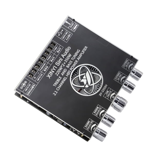 XY-S350H 220Wx2+350W Amplificador Compatible con Bluetooth+AUX+Tarjeta de sonido Conjunto de subwoofer WDOplteas Para estrenar