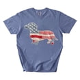 thumbnail image 2 of Faux Patchwork Doxie Shirt, American Flag Wiener Dog Tee, 4th of July Dog Lover Gift, Dachshund Mom, 2 of 4