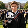 thumbnail image 1 of Tong DIY Graduation Scarf Panda Doll Scarf Panda Graduation Season, 1 of 6
