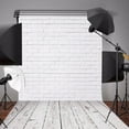 thumbnail image 3 of 1 Pce Fond de Mur en Brique Blanche Motif Toile de Fond pour Photo, 3 of 6