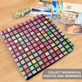 thumbnail image 4 of FORMRS 3 Ring Photo Album 4"x6" Self Adhesive Large Capacity PU Leather Cover, Colorful Block Pattern, 4 of 8