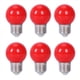thumbnail image 1 of 6X E27 3W 6 Smd Led Lámpara de Luz de Bombilla con Globo de Ahorro de Energía Ac 110-240V, Rojo, 1 of 5