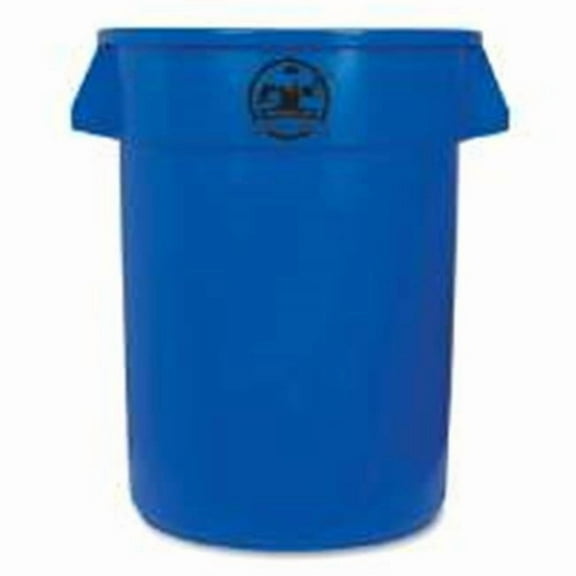 60464 Trash Containers, Heavy-duty, 32 Gallon, Blue