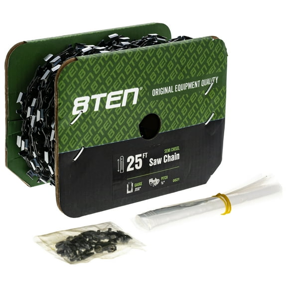 8TEN Chainsaw Chain Bulk Reel Semi Chisel 25 Foot .058 3/8 Pitch 810-CCC2243R
