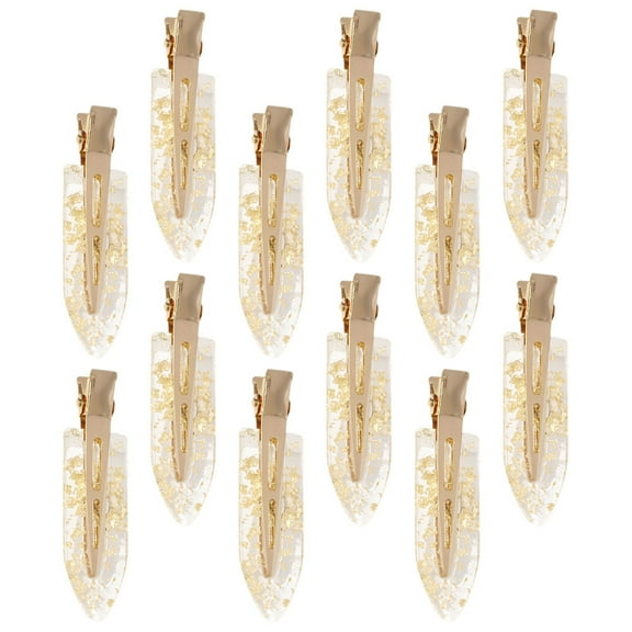 PBPBOX 12 Pcs Glitter Hair Clips For Non Crease Duckbill Hair Clips Safe Material Present For Women