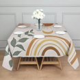 thumbnail image 3 of Brown Boho Sun, Moon and Plant Pattern Square Tablecloth,Waterproof Square Table Cover,Wipeable Spillproof Washable Table Cover for Home Kitchen Party Decor 52"x52"(132x132cm), 3 of 6