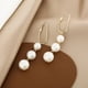 thumbnail image 5 of Pendientes de Aro Ganfancp de Perlas En Forma de U Tamaño de la Moda 1 Par, 5 of 7