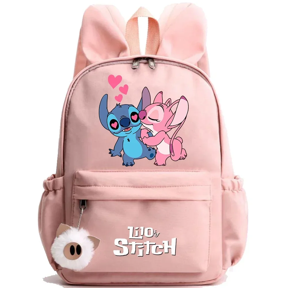 MINISO Disney Cute Disney Lilo Stitch Backpack for Girl Boy Student Children Rucksack Women School Bags Kids Birthday Gift Toy Walmart