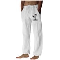 thumbnail image 2 of Pantalones largos para hombre, moda, estampados, casuales, cintura elástica con bolsillo, pantalones deportivos, pantalones de poliéster para hombre., 2 of 4