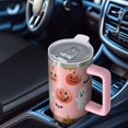 thumbnail image 6 of Cute Ghost Pumpkin Halloween Pattern Tumbler with Handle and Lid,40oz Double Wall Vacuum Insulated Tumbler,Cups Gift for Women and Men, 6 of 7