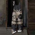 thumbnail image 5 of JULMCOMO Halloween Jumpsuits for Women Plus Size Cotton Linen Black Cat Printed Spaghetti Strap Holiday Overalls Loose Funny Print Jumpsuits Beige 4XL, 5 of 5
