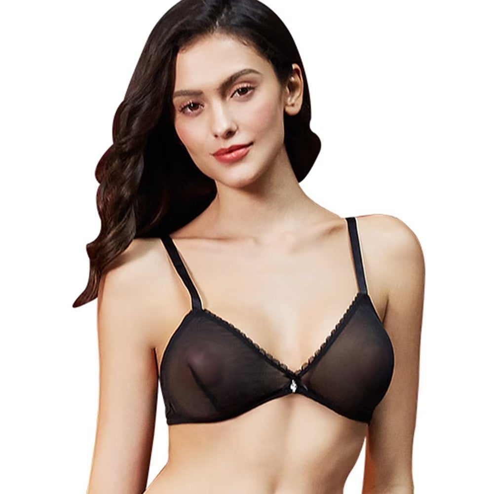 Varsbaby Lace Bra See Through Wirefree Bralette for Women