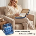 thumbnail image 4 of Xixirimido Bible Cover, Bible Carrying Book Case for Women Men, Multi-pocket Protective Church Organizer Bag with Handle Christian Gift, Blue Sika Deer Cross, 4 of 7