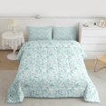 thumbnail image 2 of Homewish Flying Butterflies Full Size Comforter Sets 3-Piece for Teens Girls Boys,Chic Floral Flowers Bedding Comforter Set,Spring Garden Lightweight Bedding Sets,Breathable Home Decor,Reversible, 2 of 8