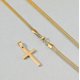 thumbnail image 4 of Cross Necklace For Men Boys Women Stainless Steel Layered Herringbone Chain Cross Pendant 4mm/5mm Double Chains Christian Religious Jewelry Gifts Fo, 4 of 5