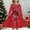 Red, variant on KANG Christmas Princess Dress | Holiday Party Gown with Print & Lacing | Whimsical Pageant & Ball DressBlack160