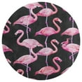 thumbnail image 3 of Flamingo Pattern Round Small Area Rug, Print Non Slip Washable Floor Mat, Soft Throw Rug for Living Room, Powder Room Entryway, Bathroom, Bedside, 3 of 6