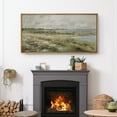 thumbnail image 3 of Large Framed Canvas Print Vintage Countryside Landscape with Blooming FlowersWall Art Decorative Ready to Hang Painting for Living room Bedroom 60x30 inches Natural Frame, 3 of 7