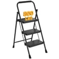 thumbnail image 2 of CONCETTA 3-Step Folding Ladder - Lightweight, Anti-Slip Pedal, 800lb Capacity for Home & Workplace, 2 of 7