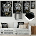 thumbnail image 4 of Designart "Formidable White Tiger II" Animals Tiger Metal Art Living Room, 4 of 5