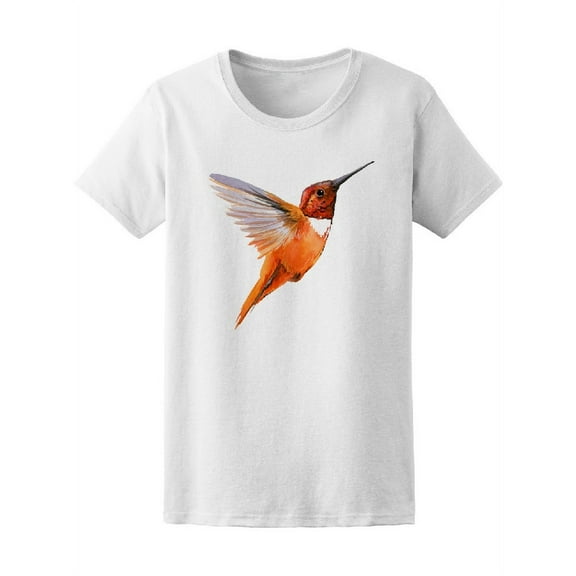 Hummingbird Watercolor T-Shirt Women -Image by Shutterstock, Female Medium
